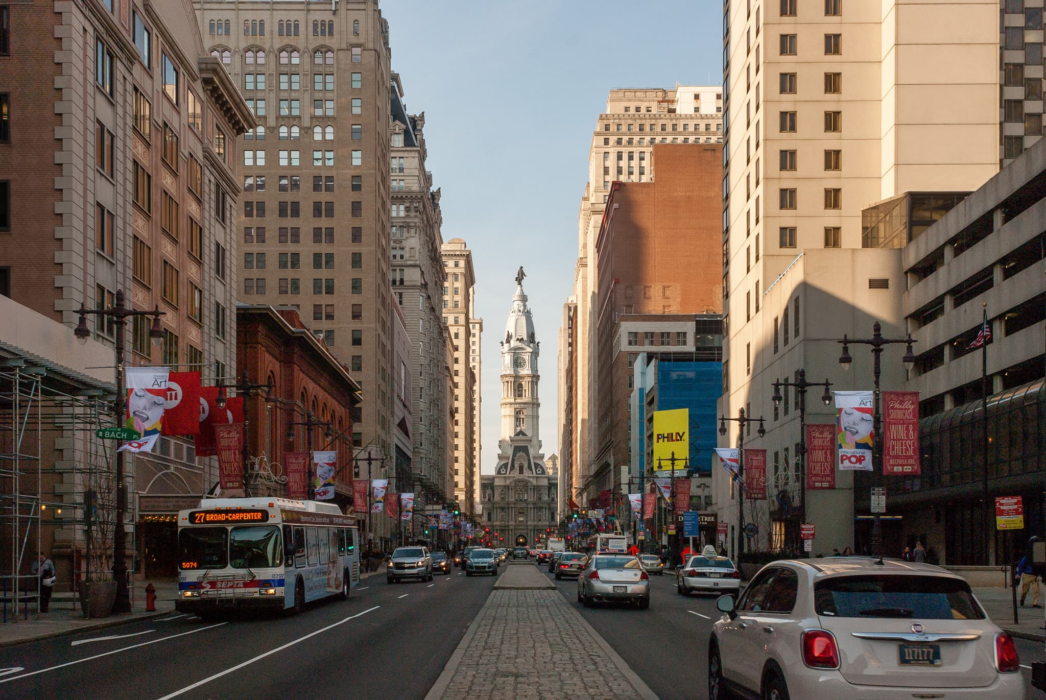 Philadelphia City Hall viewed from Broad Street.